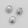 Insert de perle argenté, diamètre 8×7 mm ±, conditionnement 20 g, 19 pièces ±