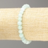 Bracelet en amazonite, pierre naturelle, perles lisses, diamètre 6,5 mm, longueur 18 cm, sur élastique