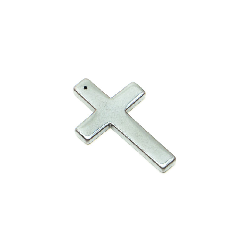 Pendentif Croix en hématite, diamètre 32×50, 5×4 mm+