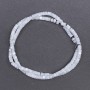 Perles nacrées teintées menthe, disque 4×2 mm, longueur 40 cm, sur fil