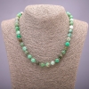 Collier sur fil en chrysoprase naturelle, perles lisses de 8 mm, longueur 45 cm