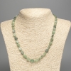 Collier en pierre naturelle de kianite verte, perles facettées, diamètre 7×8 mm (±), longueur 50 cm et plus