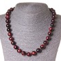 Collier œil-de-bœuf, perles de 12 mm, longueur 50 cm