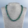 Collier en azurite, perles lisses de 8 mm, longueur 48 cm +