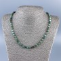 Collier en chrysocolle et lazurite, perles facettées de 6 mm, longueur 52 cm +
