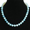 Collier en pierre de lune, perles rondes 8 mm, longueur 48 cm