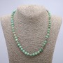 Collier en amazonite naturelle, perles lisses de 6 mm, longueur 46 cm +