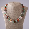 PROMO ! Collier Cléopâtre assortiment de pierres naturelles maillons 12 × 25 mm et perles de 10 mm, longueur 50 cm