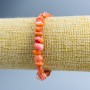 Bracelet nacre caramel, diamètre 8×6 mm ±, longueur 18 cm (élastique)