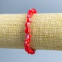 Bracelet nacre rouge — perles galet 8×6 mm ±, longueur 18 cm (élastique)