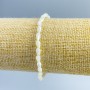Bracelet en perles de nacre, diamètre 4×7 mm, longueur 18 cm (élastique)