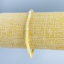 Bracelet en nacre jaune teintée, disques de 4×2 mm, longueur 18 cm (élastique)
