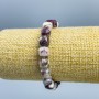 Bracelet en tourmaline naturelle, cube taillé de 9×9 mm, longueur 18 cm (élastique)