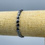Bracelet en hématite ovale, perles ovales 8×6×3 mm, longueur 18 cm (élastique)
