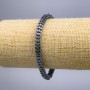 Bracelet Hématite Fleur, diamètre 6×3 mm, longueur 18 cm (élastique)