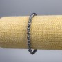 Bracelet en hématite «Crâne», diamètre 5 × 6 × 5 mm ±, longueur 18 cm (élastique)