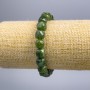 Bracelet en jadéite naturelle, cubes facettés 9×9 mm, longueur 18 cm (élastique)
