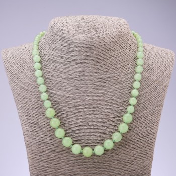 Collier en onyx, diamètre 6-10 mm, longueur 47 cm, à nœuds
