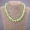 Collier en onyx, perles rondelles lisses, diamètre 12 × 9 mm, longueur 45 cm