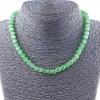 Collier œil-de-chat vert, perles de 8 mm, longueur 40 cm