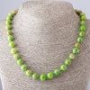 Collier en variscite vert clair, longueur 45 cm