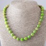 Collier en variscite vert clair, longueur 45 cm