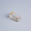 Kaf Xuping dorure 18K, strass blancs, Étoile 13x11 mm +