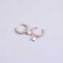 Kaf Xuping dorure 18K pierre blanche 11×10 mm +
