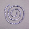 Perles sur fil en iolite, pierre naturelle facettée, cube, diamètre 4×4 mm ±, longueur 39 cm+
