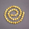 Perles sur fil en jadéite jaune, boule lisse, diamètre 8,5 mm+-, longueur 40 cm+-
