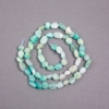 Perles sur fil en chrysoprase naturelle, galetées, diamètre 9 × 11 mm ±, longueur 39 cm