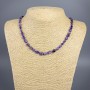 Collier en charoïte naturel, perles facettées, diamètre 5×7 mm, longueur 50 cm
