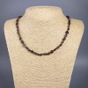 Collier en pietersite, pierre naturelle, perles facettées, diamètre environ 6×8 mm ±, longueur environ 51 cm ±