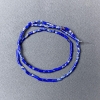 Perles de varisite bleues, facettées pressées, diamètre 2×4 mm, longueur du fil d'environ 38 cm, sur fil
