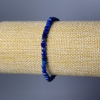Bracelet en lazurite, cubes facettés, diamètre d'environ 4 mm, longueur 18 cm (élastique)