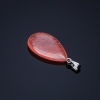 Pendentif goutte de calcédoine 2,5 × 1,7 cm (±)