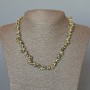 Collier en jaspe dalmatien, grains de 9×4 mm, longueur 46 cm ±