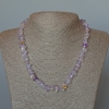 Collier en améthrine naturelle, éclats de pierre, diamètre 8×3 mm, longueur 48 cm ±