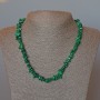 Collier en malachite, éclats de pierre naturelle, diamètre 8×3 mm ±, longueur 48 cm ±
