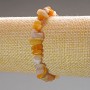 Bracelet en agate jaune naturelle, éclats, diamètre 8×4 mm ±, longueur 18 cm (élastique)