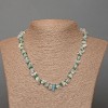 Collier «Assorti» en pierres naturelles, grains d'environ 7×3 mm, longueur 48 cm