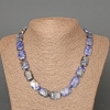 Collier en sodalite, pierre naturelle, rectangles 13 x 18 mm ±, longueur 48 cm